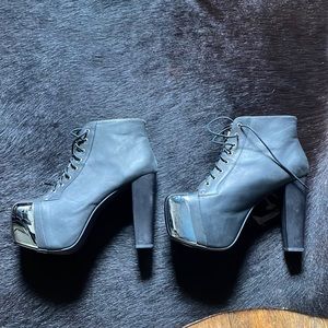 Jeffrey Campbell Lita Bootie with Mirrored Toes Size 9.5